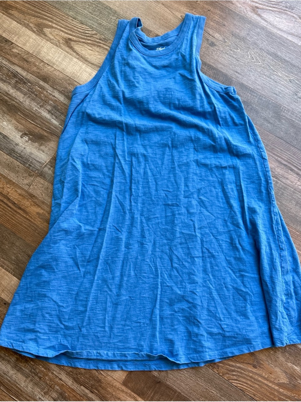 Blue Sleeveless Swing Tank Top